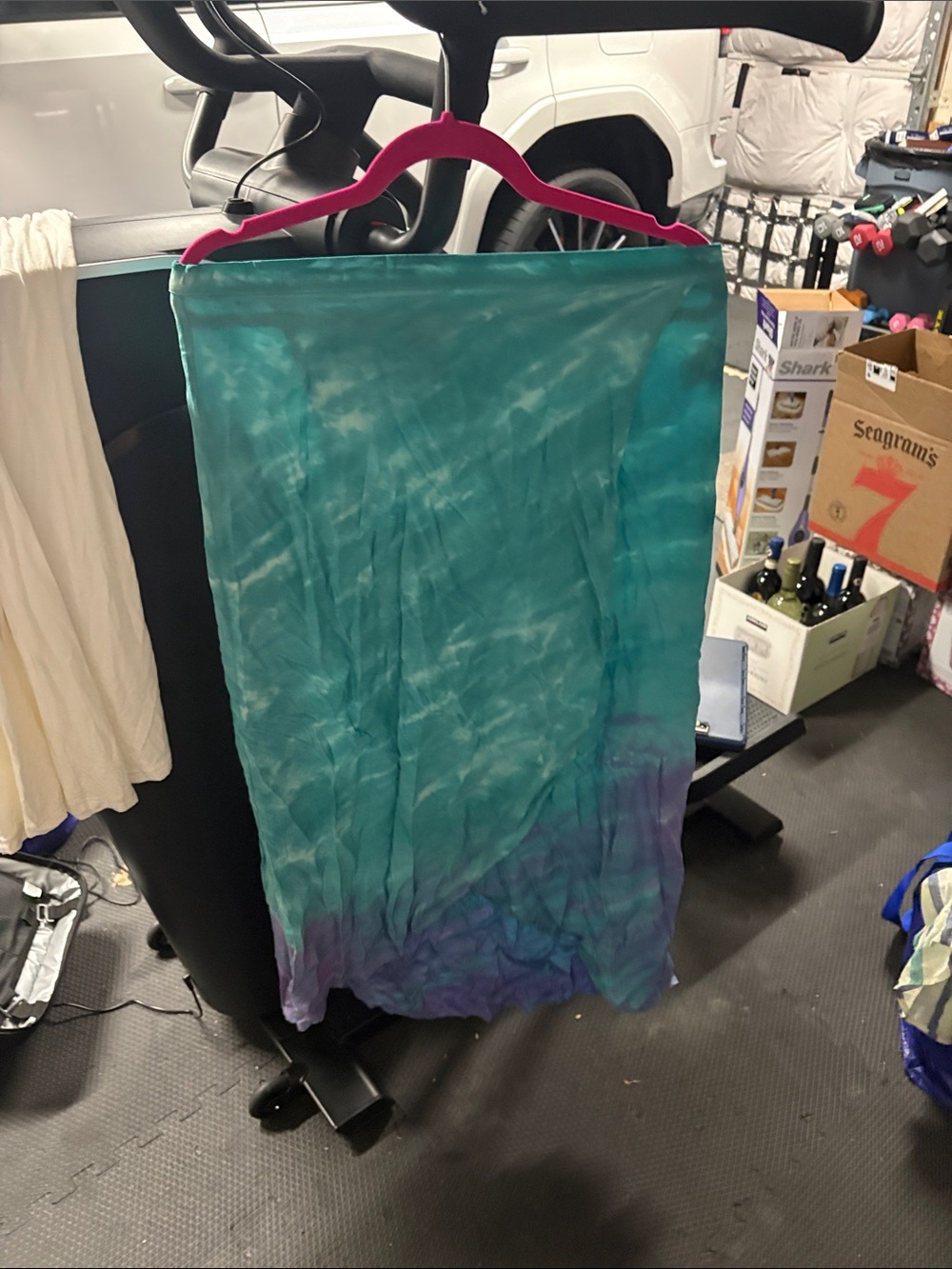 Cynthia Rowley Teal to Purple Ombre Maxi Skirt